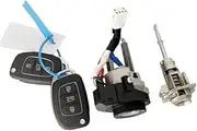 Ignition Switch Door Lock Cylinder with 2 Keys Door Lock Cylinder Keys and Ignition Assembly Start Barrel Compatible with Hyundai Elantra 2015-2020 Replace 81905-F0500