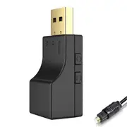 Bluetooth Transmitter + SPDIF 2 in 1 Bluetooth 5.0 Audio Transmitter Low Lantency Optical Wireless Adapter for Switch black