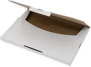 OZPACK Die Cut Cardboard Boxes (100pcs/180 x 100 x 16mm) – Gift, Packaging, Shipping Boxes – Strong, Lightweight – WHITE