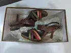 Franco Sarto A- Ambra Artist CollectionHeel Ankle Strap Open Toe Sandal Size 7.5