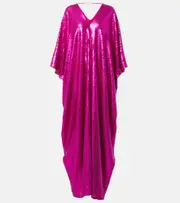 [Taller Marmo] Taller Marmo Gala Disco sequined kaftan One Size pink
