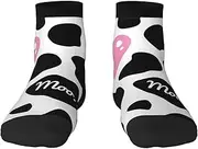 [JBYJBX] Black White Milk Cow Print Adult Socks Womens Mens Workout Thermal Cozy All-Season Gift Holiday Articles Use