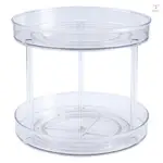 旋轉收納盒透明雙層360° 可旋轉廚房調料架化妝架 LAZY SUSAN 轉盤