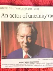 OBITUARY 1935 - 2024 DONALD SUTHERLAND MASH HUNGER GAMES ORDINARY PEOPLE ACTOR