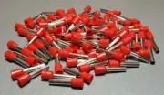 25/50/100Pcs E6018 10AWG 6mm² RED Insulated Ferrule Bootlace Terminals Crimp