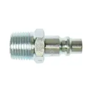 Industrial Steel Coupler Plug 3/8 Inch x 1/2 Inch Male NPT - CPH681