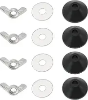 VGOL 2 Sets M6 Bolt Rubber Dome Foam Washer Set Toilet Cistern Seal Kit Toilet Seat Universal Hhinge Accessories Toilet Seat Gasket Nut Fasteners