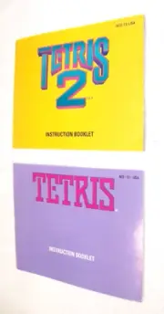 TETRIS and TETRIS 2 Nintendo NES Manual Instruction Booklets Only