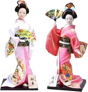 2pcs Japanese Kimono Doll Geisha Figure Ornaments Gift Art Craft Collection/Gift, Home Decorations Geisha Dolls in Beautiful Kimono,#56,12"/4132 (Color : #56, Size : 12")