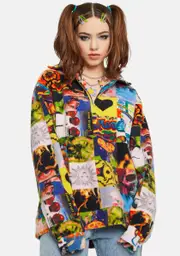 [NGOrder] Collage Fleece Zip Up
