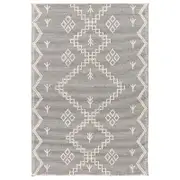 Brand Ventures Goa Aztec Wool Blend Cream Rug (No Tassel)