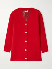 [BALLY] BALLY - Knitted Cardigan - Red - IT38 IT 38 Red
