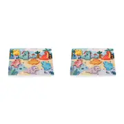 2x Zookabee Wooden Dinosaur Puzzle Kids/Toddler Educational/Sensory Play Toy