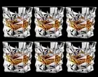 Pack of 6 Modern Design Whisky Glass Cup Set Cocktail Mug Wine Cup Tea Cup 300ml