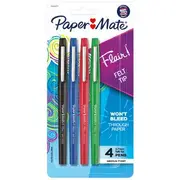 Paper Mate Flair Medium Fineliner 0.7mm Assorted 4 Pack