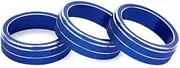 JIUYIN Knob Ring Cover,Fit For Volkswagen, Fit For VW,Fit For Tiguan, Golf MK7 Passat B8 T-ROC Atlas Aluminum Alloy Car Air Conditioning Trim Accessories Dashboard Knob Ring(Blue)