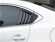 Side Air Outlet Deflector Scoop Louver Guard Car Side Rear Window Louver Louver Cover Trim Compatible for Mazda 6 Atenza 2014-2020(Gloss Black)