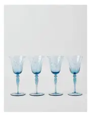 [Heritage] Somerton Wine Glass Set of 4 in Blue