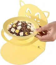Cat Food Bowl - Elevated Cat Bowl - Elevated Dog Food Container | Indoor Pet Feeder | Non-Slip Raised Dog Container with Removable Stand | Tilted Ergonomic Feeding Dish for Home Car Travel