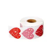 500pcs/roll Love Heart Shaped Label Sticker Scrapbooking Gift Packaging Seal Birthday Party Wedding Supply Stationery Sticker