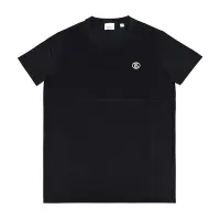 在飛比找Yahoo奇摩購物中心優惠-BURBERRY刺繡字母LOGO純棉圓領短袖T恤(男款/黑)