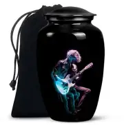 Guitar Blue Blaze Solo Urns Human Ashes Adult Female Cremation Male Large Funera