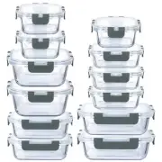 Glass Food Containers Storage Organizers for Kitchen Pantry | BPA Free | Leak...