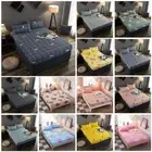 Luxurious Floral Print Fitted Sheet Set With Soft Polyester And Elastic Band