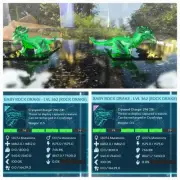 ARK ASA PVE OFFICIAL PAIR BABY ROCK DRAKE MONSTER V1 HIGH STATUS 16K HP 746 DMG