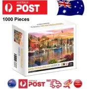 Mediterranean Seaport - 1000 Piece Jigsaw Puzzle for Adults Challenging Puzzle