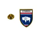 pins pin's flag national badge backpack hat shield world usa wyoming