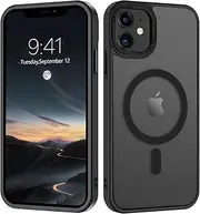 VENINGO iPhone 11 Case, Compatible with Magsafe Comfortable and Skin-Friendly Frosted Translucent Back Phone Cover for iPhone 11, Anti-Fingerprint Matte Fit Case for iPhone 11 6.1 Inch, Knight Black