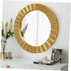 Round Gold Mirrors for Wall Decor 26 Inch, Art Deco Mirror for Bathroom With