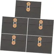HOUDERCO Vintage Kraft Paper Pockets Multifunctional File Bags String Tie for Students Business Cards
