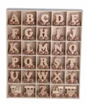 Personalised Wooden Name Train Engine + 9 Letters + End Carriage + FREE POST