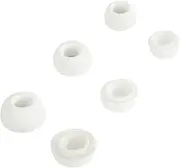 Adhiper 3 Pairs Replacement Earbuds with Noise Cancelling Hole, Soft Silicone Earbuds Compatible with pods Pro Bluetooth Headphones (S/M/L, White)