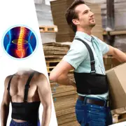 Lumbar Lower Back Waist Support Belt Brace Suspender Work Lifting Fitness Straps