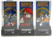 FiGPiN Sonic The Hedgehog Sonic #581 Knuckles #584 Tails #1353 Set of 3 Pins