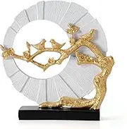 CECKQUE Bird Statue Sculptures Home Decor Clearance Modern Unique White Home Decorations for Living Room Decor Accessories Entryway Fireplace Sofa Side Table Decor Accents