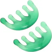 SAFIGLE 2pcs Manual Scalp Massager Comb Wide Tooth Head Massage Tool for Scalp Relaxation and Neck Discomfort for Daily Use