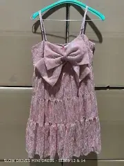 BNWT ALICE MCCALL BLUSH SLOW DRIVE BOW MINI DRESS - SIZE 12 AU/8 US (RRP $360)