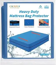 CACATUA Queen Mattress Bag for Moving and Storage, Heavy Duty Waterproof Mattress Cover, 8 Handles, Strong Zipper Closure, Reusable Mattress Storage Bag, Moving Supplies & Moving Bags