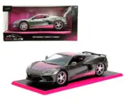 Jada 1:24 Pink Slips 2020 Chevrolet Corvette Stingray Grey Metallic 34848 Model