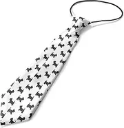 [KAWAMOUSE] Toddler Size ( Scottish Terrier Cute ) Pre-Tied Adjustable Novelty Necktie, Fashion Conversational Neck Strap Ties for Boys and Children, for Wedding Parties Events, Multi