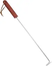 OFFSCH Grill Fork Meat Turner Hook Stainless Steel Meat Flipper with Comfortable Rosewood Grip for Bbqs