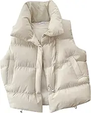 [Generic] Long down Coats for Women Oversized Solid Puff Padded Vest Woman Winter Coat 3xl