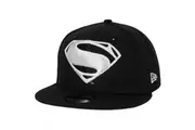Superman Justice League Logo Black Colorway New Era 59Fifty Fitted Hat 7 Fitted