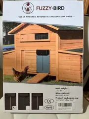 Fuzzy-Bird Solar Powered Automatic Chicken Coop Door New!