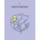 SketchBook: Disney Peter Pan Tinkerbell Sweat Sparkle Graphic SketchBook Blank Unline Notebook for Girls Teens Kids Journal Colleg