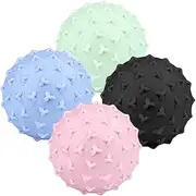 Ipetboom 4 Pack Small Massage Balls for Muscle Massage Groove Tpe Material for Back Leg Shoulder